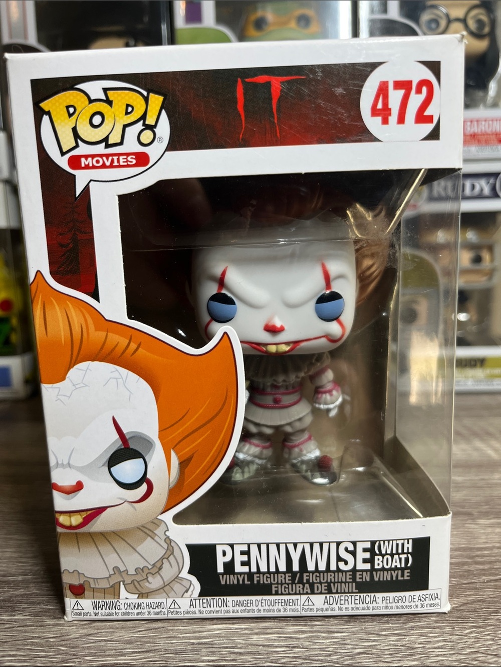 Funko Pop! Movies Pennywise Figure - White, Orange & Blue (472)